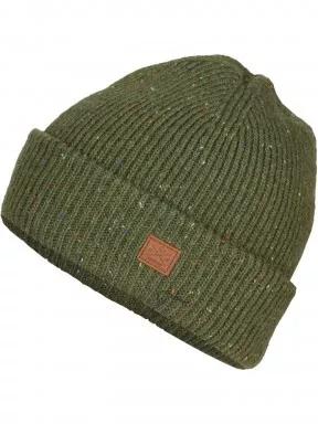 Fundango Owen Beanie férfi kötött sapka oliva színben 1