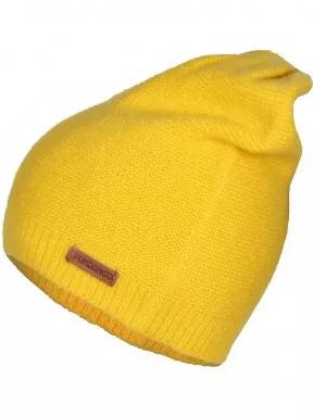 Fundango NARA Beanie női kötött sapka sárga színben 1