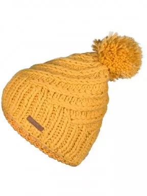 Fundango GLEN Beanie női kötött sapka sárga színben 1
