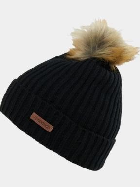 Fundango Merna Beanie női bojtos sapka fekete színben 1