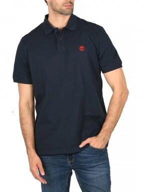 Timberland Basic Polo férfi galléros póló sötétkék színben 1