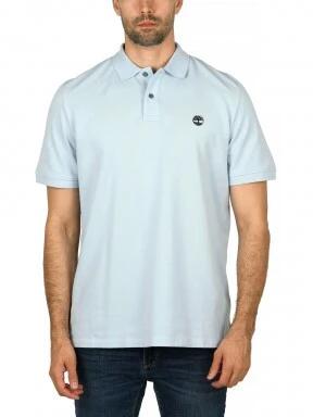 Timberland Basic Polo férfi galléros póló világoskék színben 1