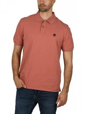 Timberland Basic Polo férfi galléros póló rózsaszín színben 1