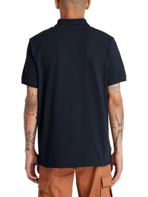 Timberland Pique Short Sleeve Polo férfi galléros póló sötétkék színben 3