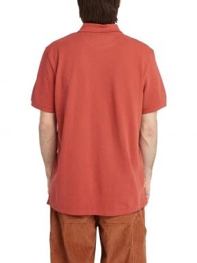 Timberland Pique Short Sleeve Polo férfi galléros póló piros színben 3