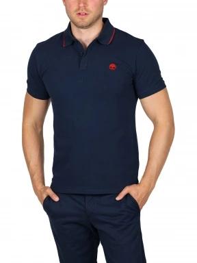 Timberland Ss Jacquard Yd Polo férfi galléros póló sötétkék színben 1