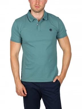 Timberland Ss Jacquard Yd Polo férfi galléros póló zöld színben 1