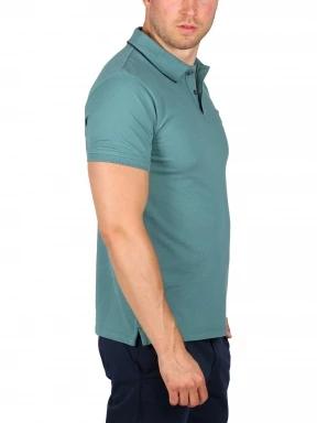 Timberland Ss Jacquard Yd Polo férfi galléros póló zöld színben 3