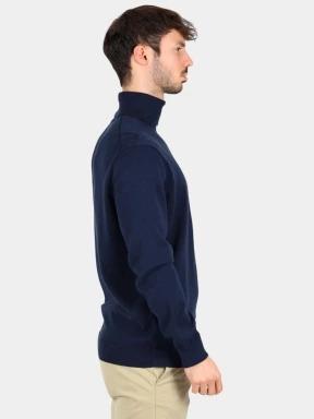 Timberland Turtle Neck Cotton Sweater férfi kötött pulóver sötétkék színben 3