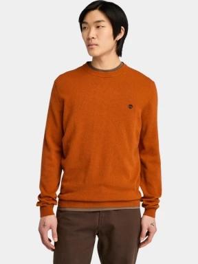 Timberland Merino Crew Sweater férfi pulóver barna színben 1