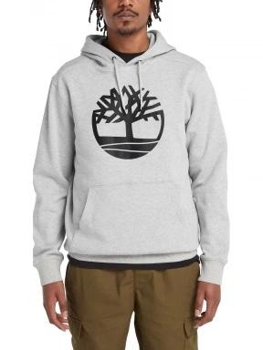 Timberland Tree Logo Hoodie férfi kapucnis pulóver szürke színben 1