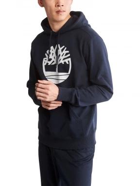 Timberland Tree Logo Hoodie férfi kapucnis pulóver sötétkék színben 1