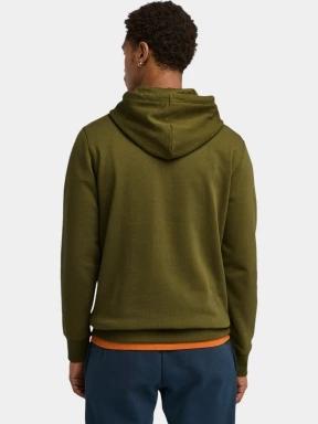 Timberland Tree Logo Hoodie férfi kapucnis pulóver oliva színben 3