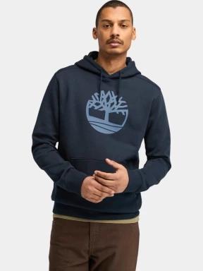 Timberland Tree Logo Hoodie férfi kapucnis pulóver sötétkék színben 1
