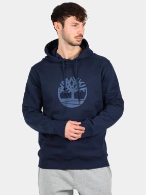 Timberland Tree Logo Hoodie férfi kapucnis pulóver sötétkék színben 1