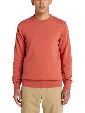 Timberland Cotton Yd Sweater férfi pulóver piros színben 1