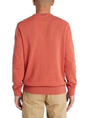 Timberland Cotton Yd Sweater férfi pulóver piros színben 3