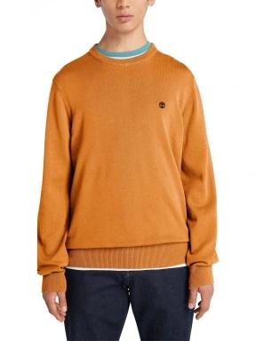 Timberland Cotton Yd Sweater férfi pulóver barna színben 1