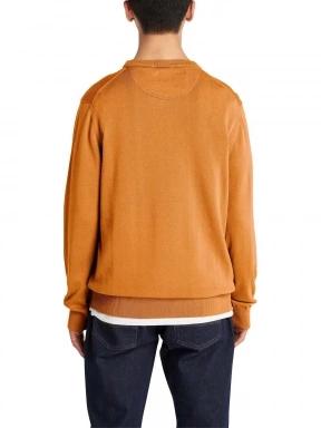 Timberland Cotton Yd Sweater férfi pulóver barna színben 3