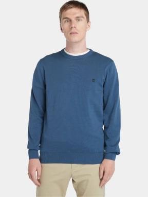 Timberland Cotton Yd Sweater férfi pulóver sötétkék színben 1