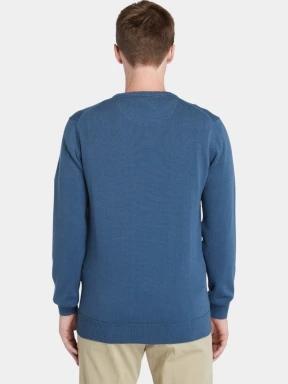 Timberland Cotton Yd Sweater férfi pulóver sötétkék színben 3