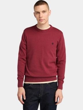 Timberland Cotton Yd Sweater férfi pulóver piros színben 1