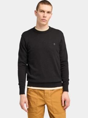 Timberland Cotton Yd Sweater férfi pulóver fekete színben 1