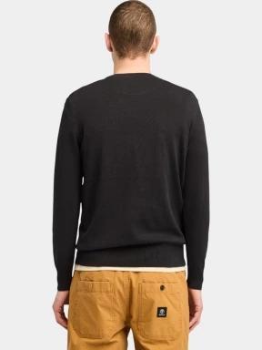 Timberland Cotton Yd Sweater férfi pulóver fekete színben 3