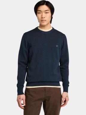 Timberland Cotton Yd Sweater férfi pulóver sötétkék színben 1