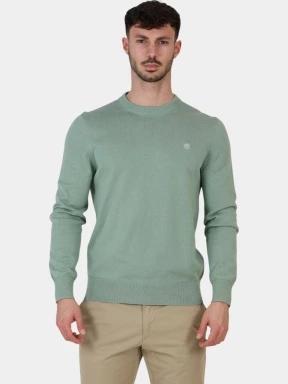Timberland Cotton YD Sweater férfi pulóver zöld színben 1