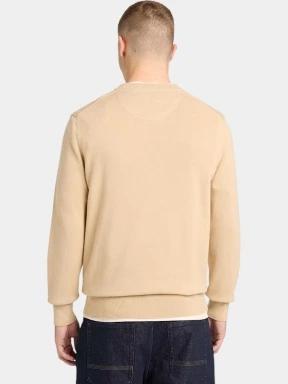 Timberland Cotton YD Sweater férfi pulóver homok színben 3