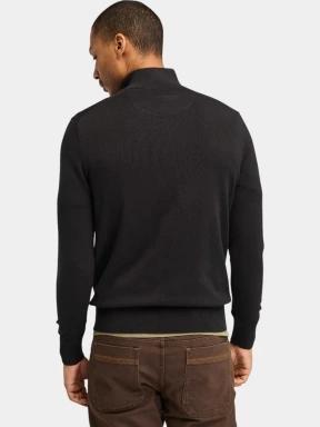 Timberland Cotton Yd 1/4 Zip Sweater férfi pulóver sötétkék színben 3