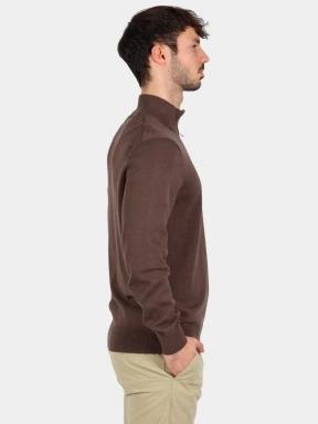 Timberland Cotton Yd 1/4 Zip Sweater férfi pulóver barna színben 3