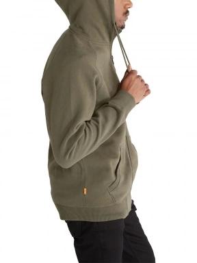 Timberland Brushed Back Full Zip Hoodie férfi kapucnis pulóver zöld színben 3