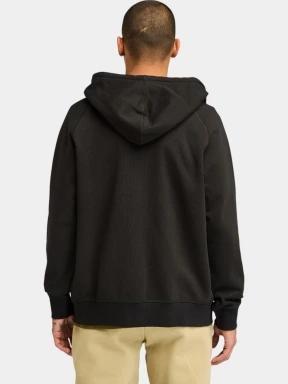 Timberland Brushed Back Full Zip Hoodie férfi kapucnis pulóver fekete színben 3