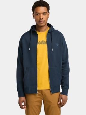 Timberland Brushed Back Full Zip Hoodie férfi kapucnis pulóver sötétkék színben 1