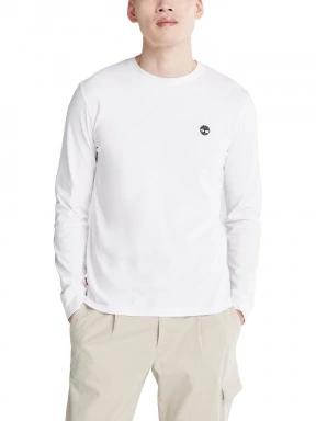 Timberland Long Sleeve Tee férfi hosszú ujjú póló fehér színben 1