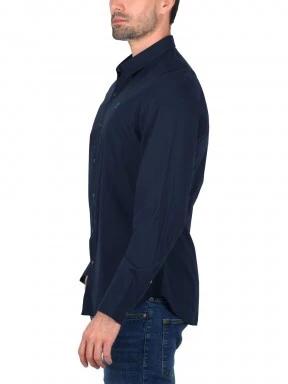 Timberland LS E-R Pop solid shirt férfi hosszú ujjú ing sötétkék színben 3