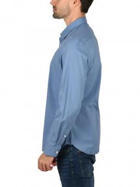 Timberland LS E-R Pop solid shirt férfi hosszú ujjú ing kék színben 3