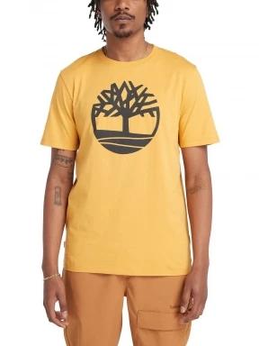 Timberland Tree Logo Short Sleeve Tee férfi rövid ujjú póló sárga színben 1