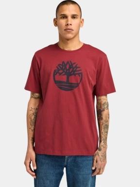 Timberland Tree Logo Short Sleeve Tee férfi rövid ujjú póló piros színben 1