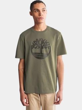 Timberland Tree Logo Short Sleeve Tee férfi rövid ujjú póló zöld színben 1