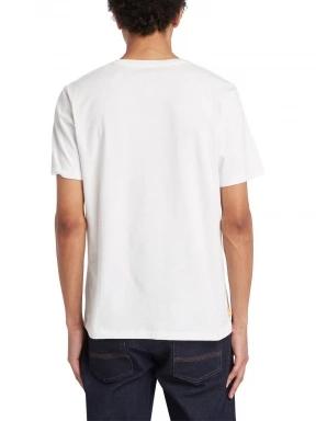 Timberland Kennebec River Ss Linear Logo Tee férfi rövid ujjú póló fehér színben 3