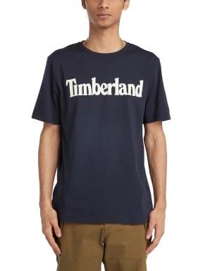 Timberland Kennebec River Ss Linear Logo Tee férfi rövid ujjú póló sötétkék színben 1