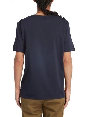Timberland Kennebec River Ss Linear Logo Tee férfi rövid ujjú póló sötétkék színben 3