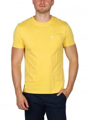 Timberland Chest Pocket Ss Tee férfi rövid ujjú póló sárga színben 1