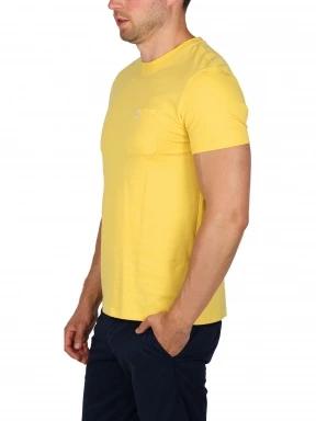 Timberland Chest Pocket Ss Tee férfi rövid ujjú póló sárga színben 3