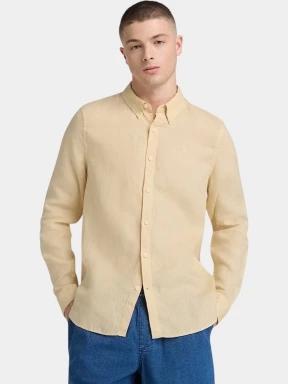 Timberland Linen Shirt férfi hosszú ujjú ing homok színben 1