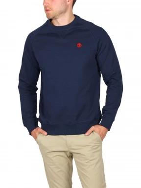 Timberland Loopback Crew Neck Sweatshirt férfi pulóver sötétkék színben 1