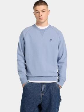 Timberland Loopback Crew Neck Sweatshirt férfi pulóver világoskék színben 1